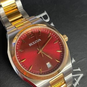 Bulova Gold and Red Timepiece